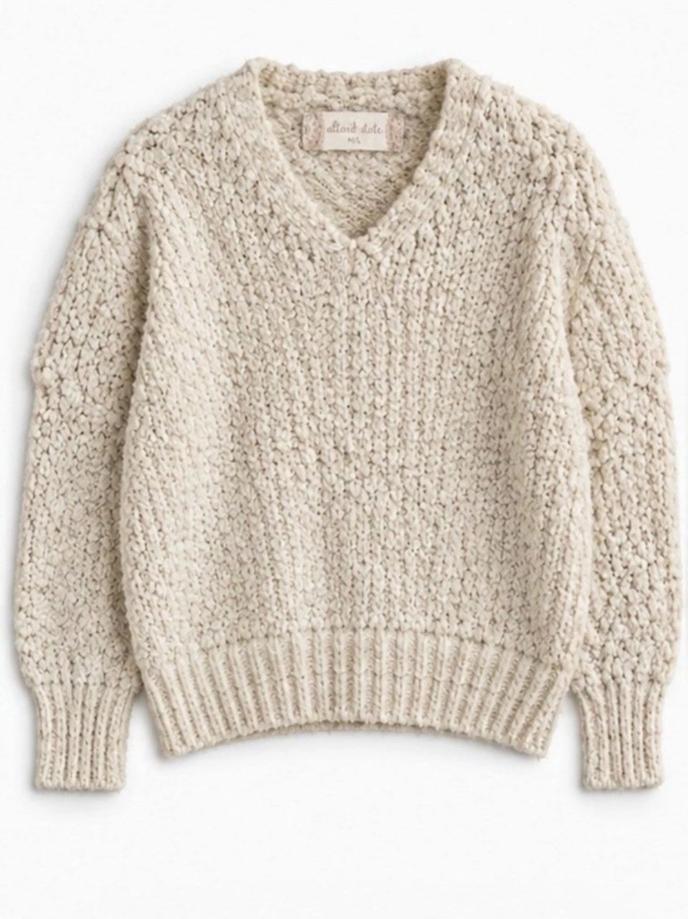 Altar’d State Cream V-Neck Sweater Size M/L Like New